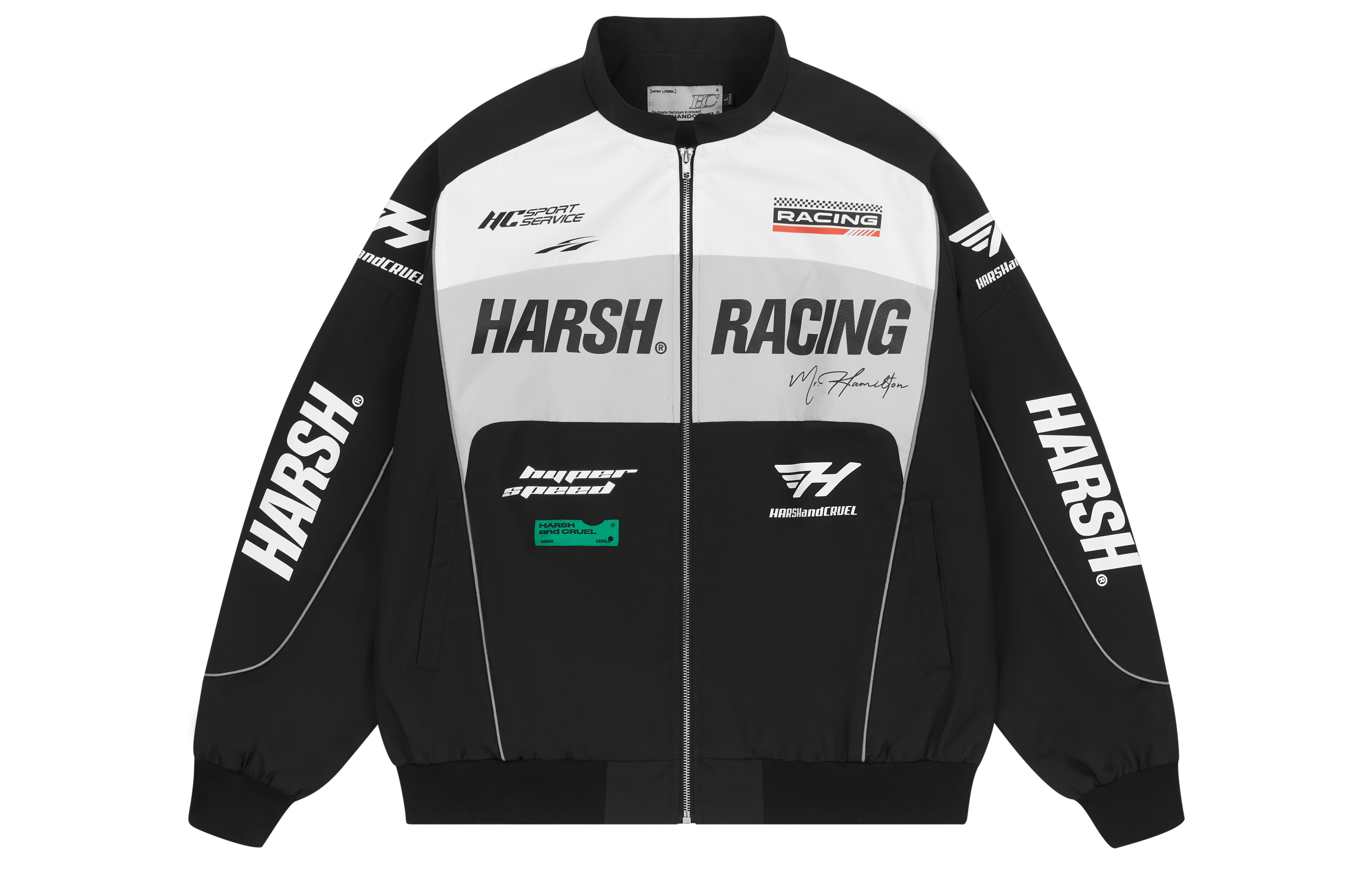 HARSH AND CRUEL Moto Logo Windproof Loose Racing Jacket Unisex. HX223050375