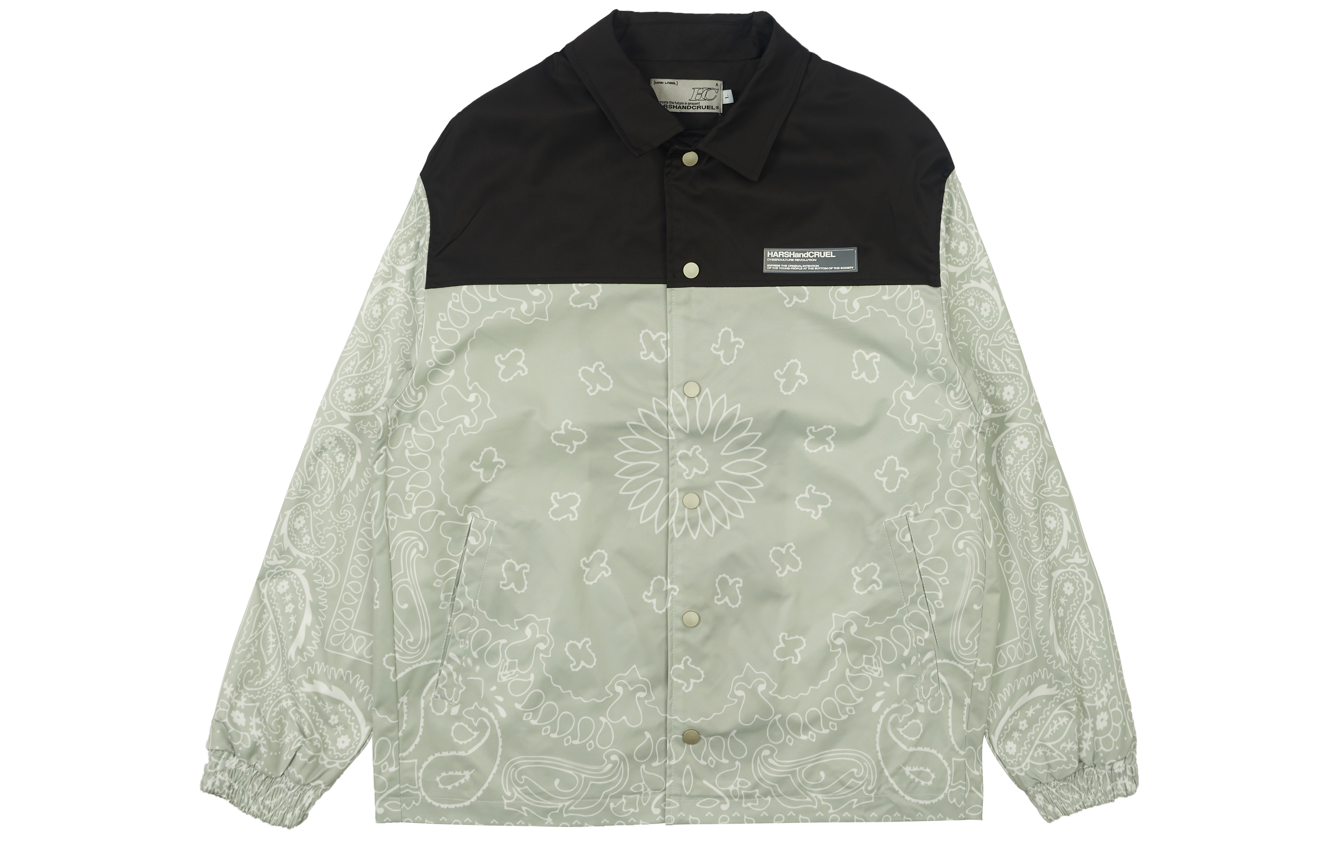 HARSH AND CRUEL Paisley Patchwork All-Over Print Coach Jacket Unisex HW211040057