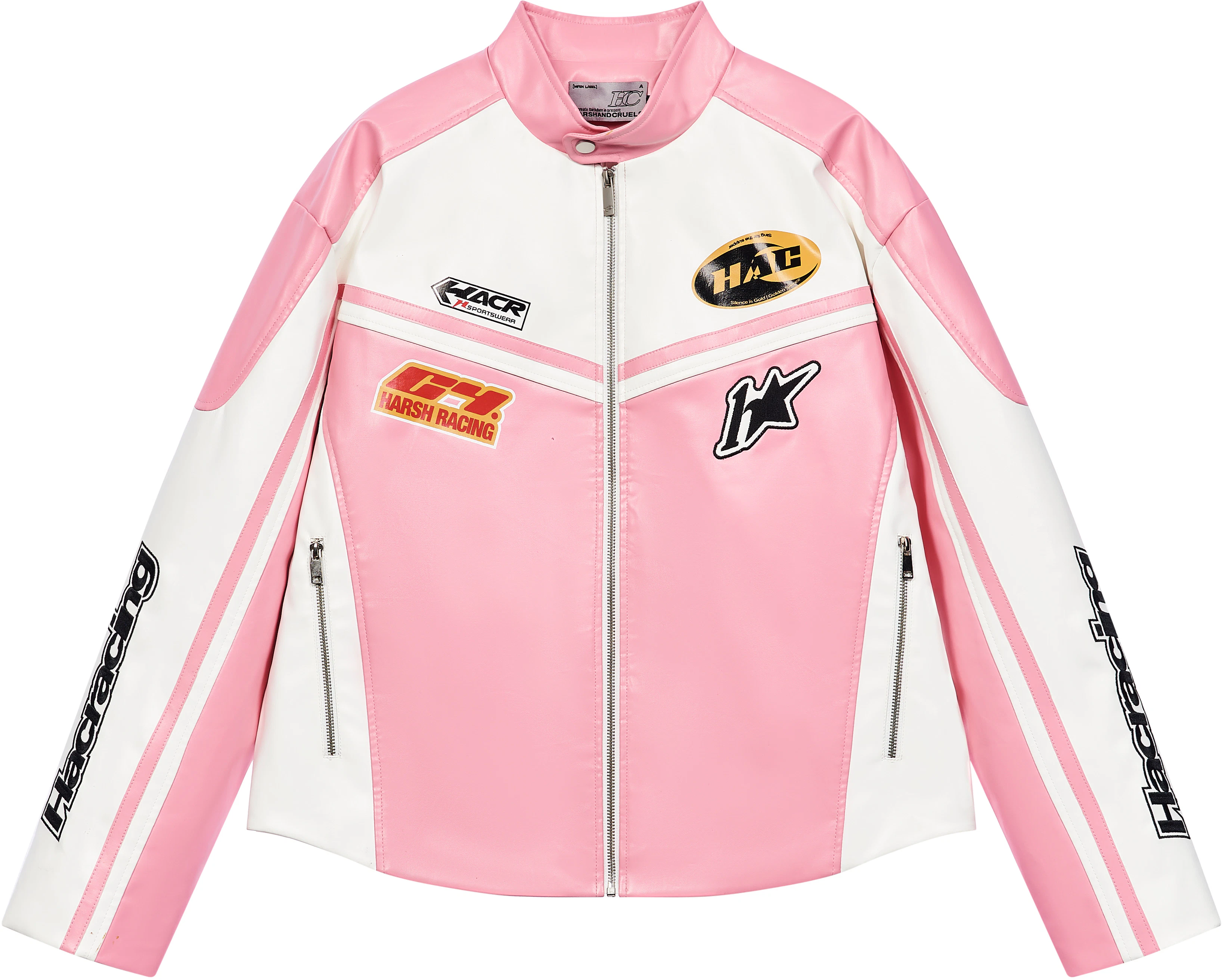 harsh-and-cruel-pink-embroidered-moto-short-jacket-unisex-hz-243050280