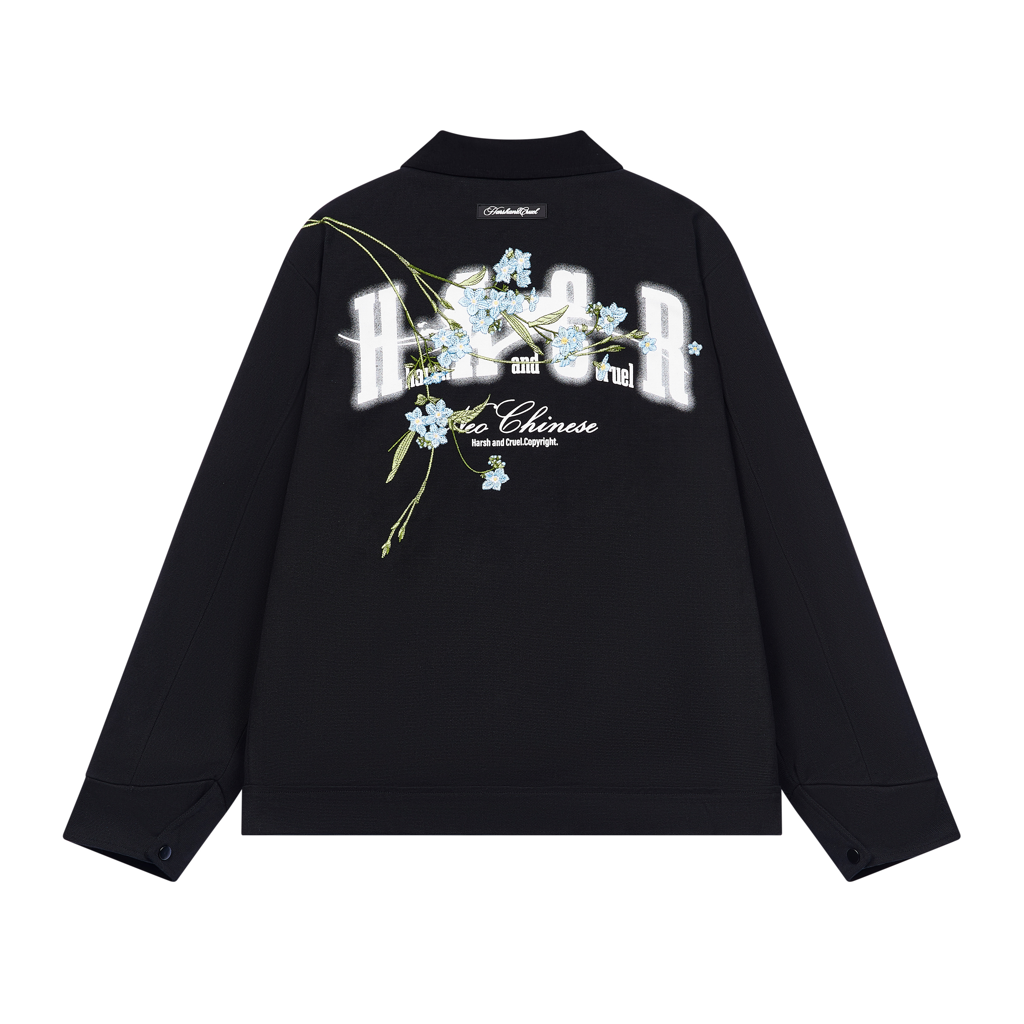 HARSH AND CRUEL Retro Floral Embroidered Jacket Unisex HL243050266