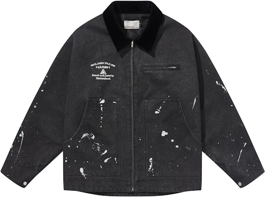 하쉬 앤 크루엘 디트로이트 자수 레트로 스트릿자켓 유니섹스 블랙 HN233050439 Buy 하쉬 앤 크루엘 디트로이트 자수 레트로 스트릿자켓 유니섹스 블랙 HN233050439