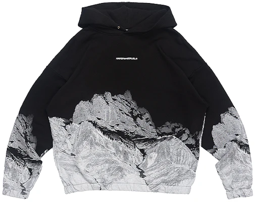 HARSH AND CRUEL スノーマウンテンプリントフーディ ユニセックス カップルスタイル HX203020099 Buy HARSH AND CRUEL スノーマウンテンプリントフーディ ユニセックス カップルスタイル HX203020099