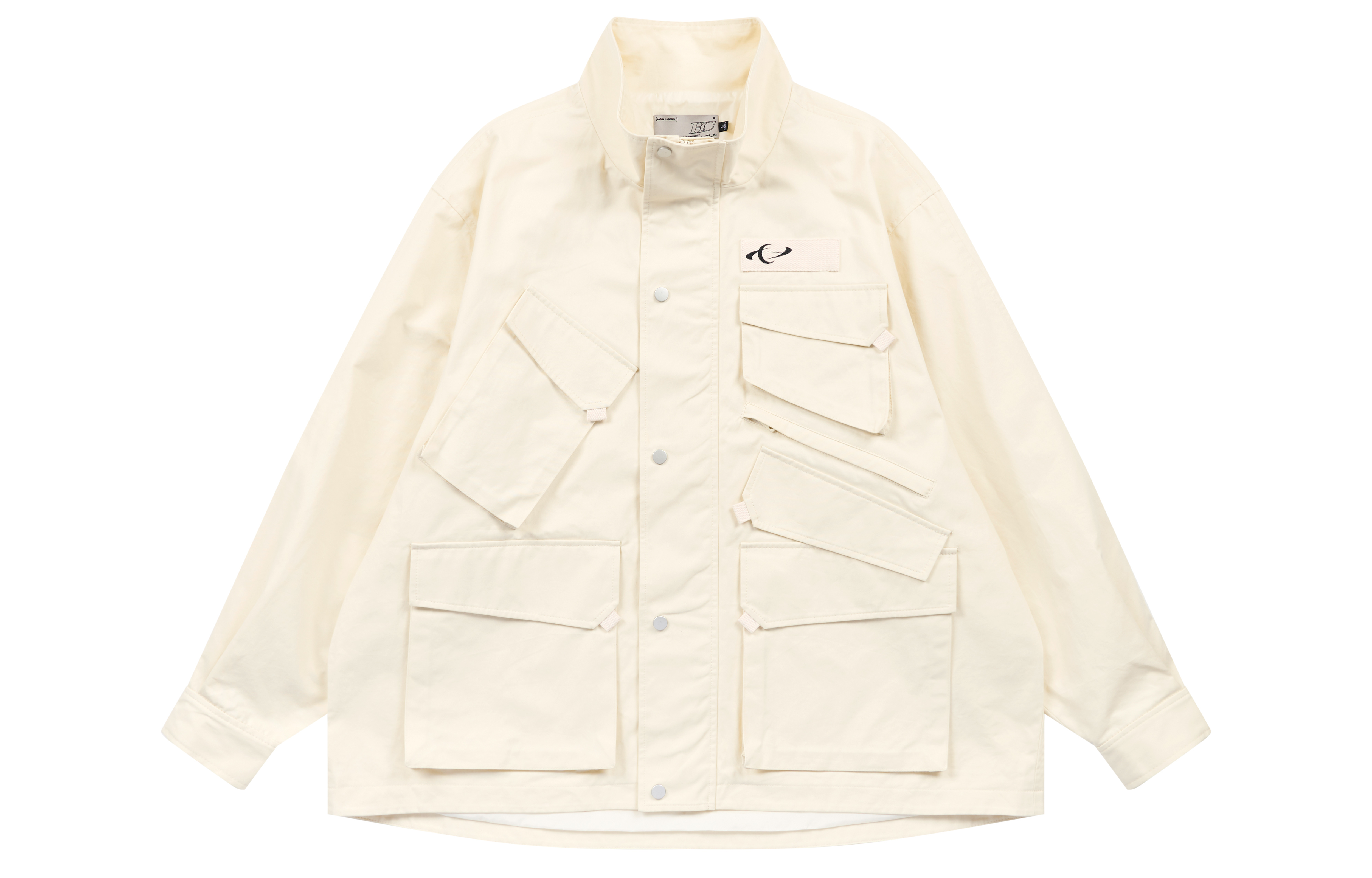 HARSH AND CRUEL Solid Color Utility Pocket Loose Jacket Unisex HX224050600