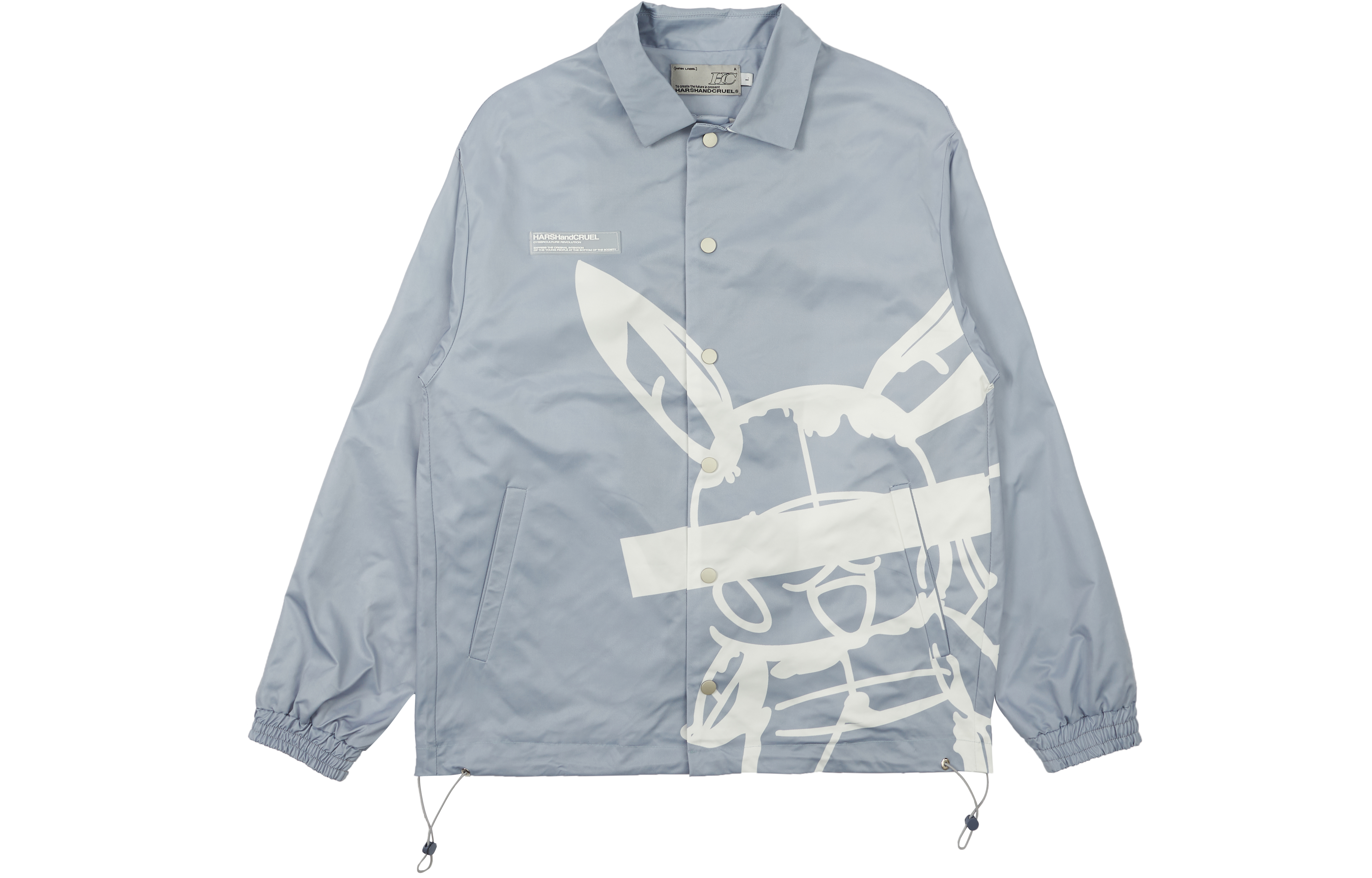 HARSH AND CRUEL SS21 Hand-Drawn Pokémon Streetwear Loose Coach Jacket Unisex HM211041052