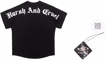 HARSH AND CRUEL SS21 Retro Gothic Print Oversized T-Shirt Unisex HM211031127 HARSH AND CRUEL SS21 Retro Gothic Print Oversized T-Shirt Unisex HM211031127