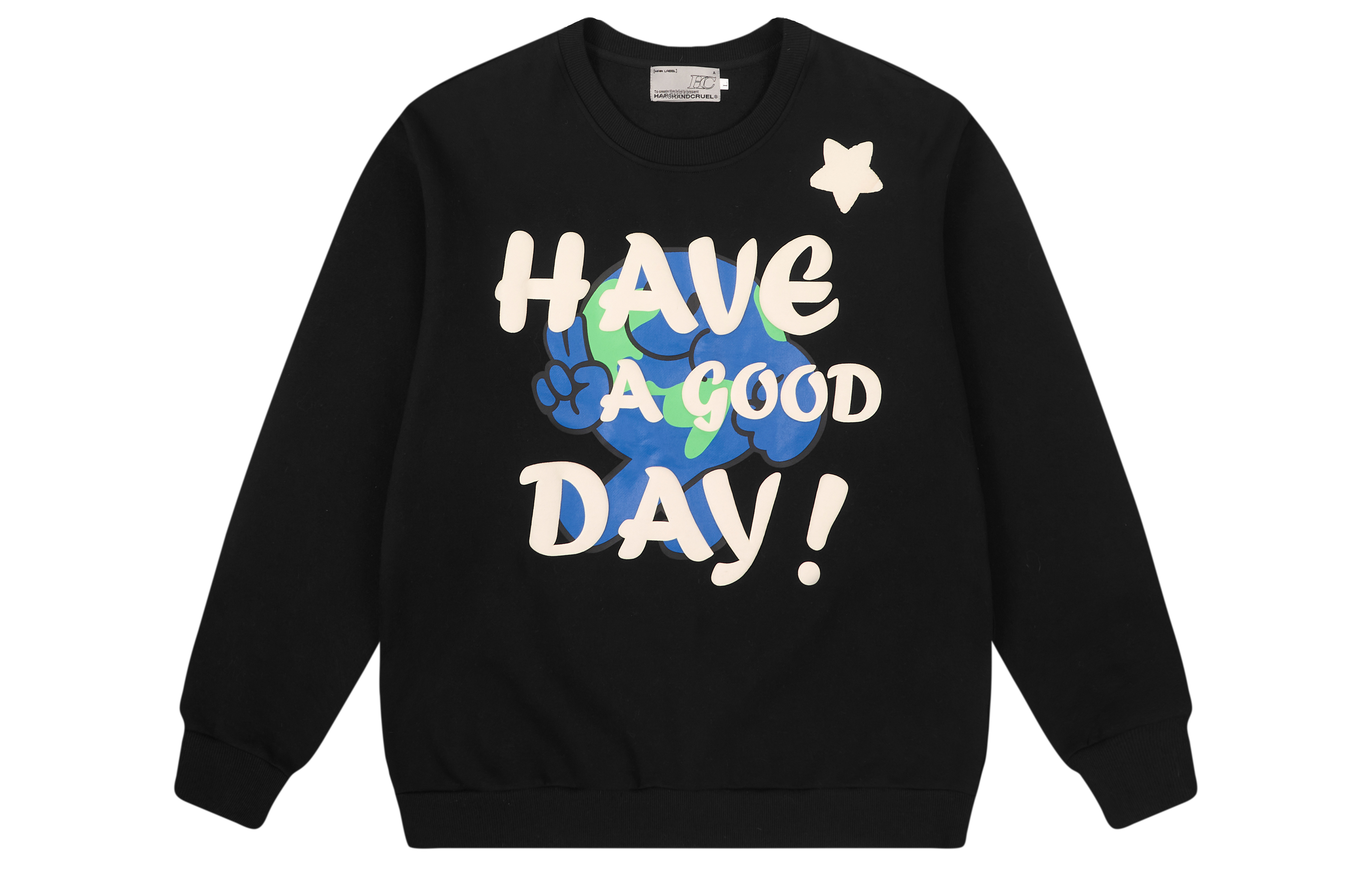 HARSH AND CRUEL SS22 Eco Cartoon Earth Letter Sweatshirt Unisex HW221020002