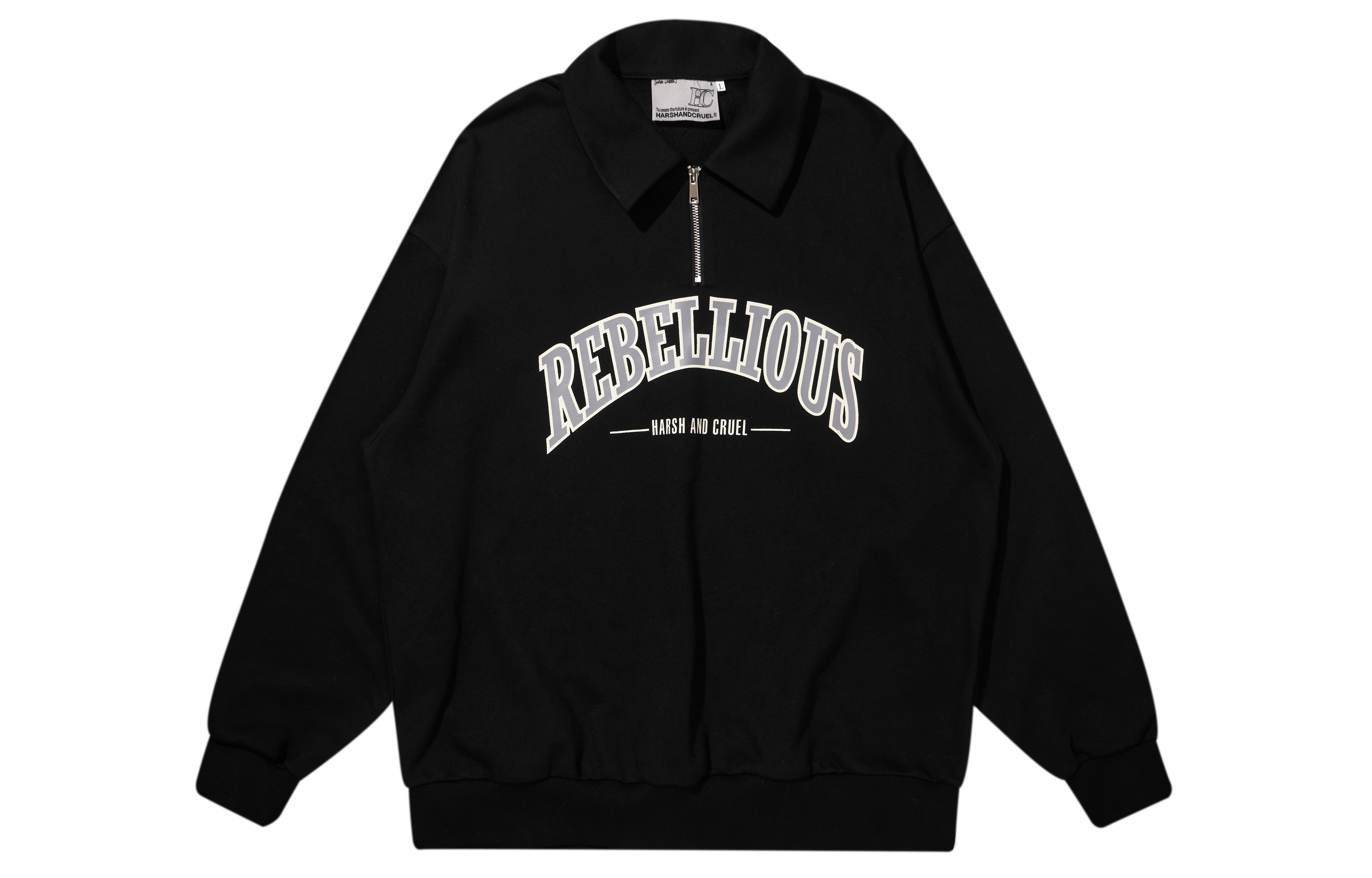 HARSH AND CRUEL SS22 Retro Rebel Half-Zip Polo Sweatshirt Jacket Unisex HY221030180