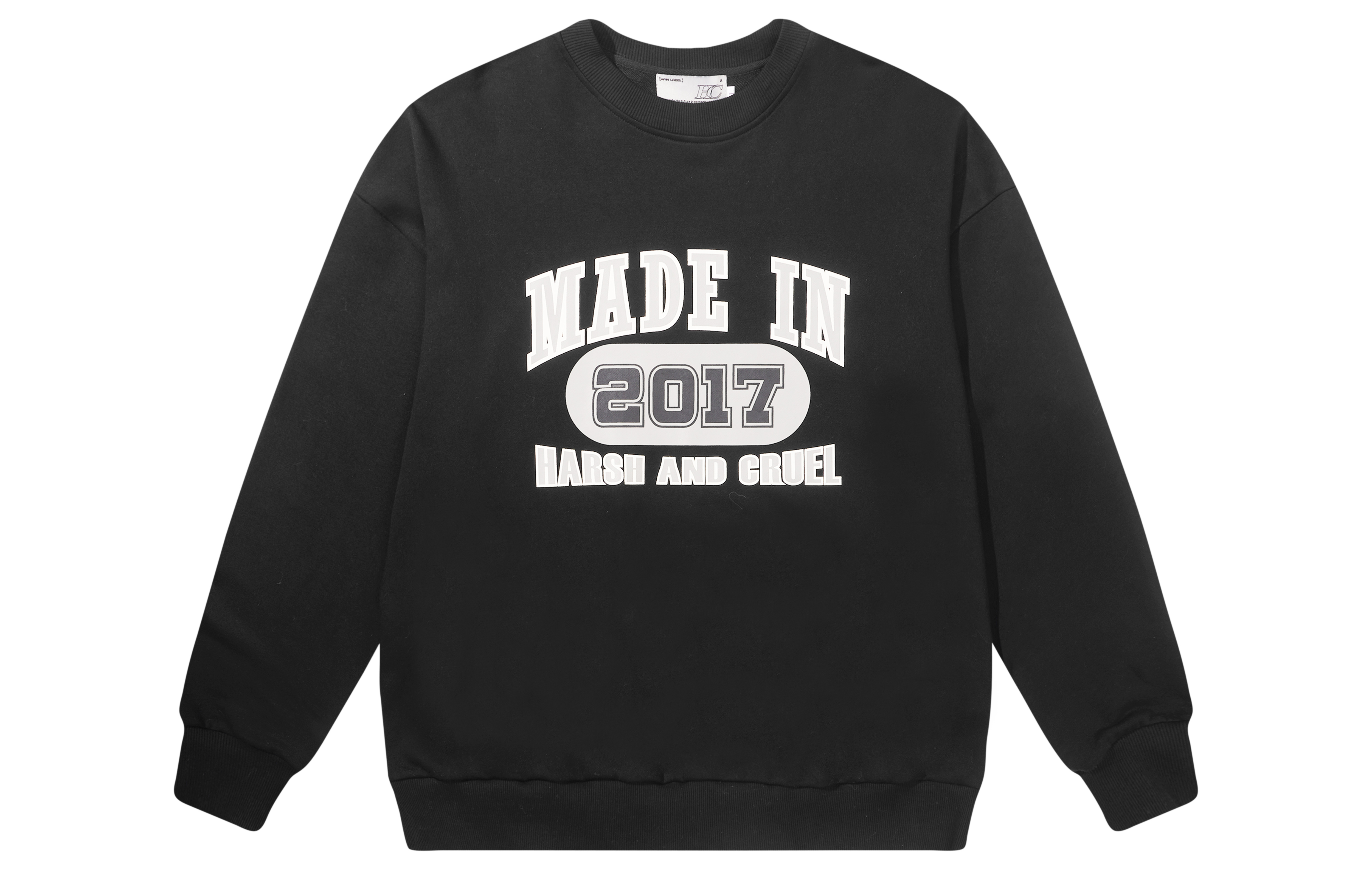 HARSH AND CRUEL SS22 Vintage Retro Jersey Design Loose Crewneck Sweatshirt Unisex HY221030163