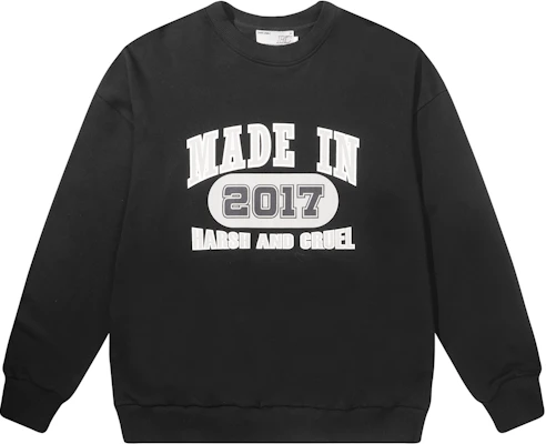 HARSH AND CRUEL SS22 復古寬鬆圓領設計男女款衛衣 HY221030163 Buy HARSH AND CRUEL SS22 復古寬鬆圓領設計男女款衛衣 HY221030163