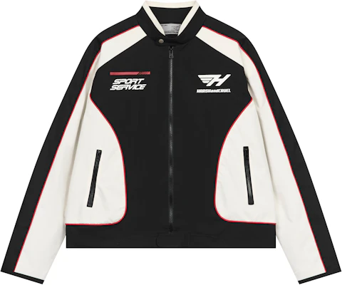 HARSH AND CRUEL SS23 男女同款黑色宽松版赛车印花棒球夹克 HM231050049 Buy HARSH AND CRUEL SS23 男女同款黑色宽松版赛车印花棒球夹克 HM231050049