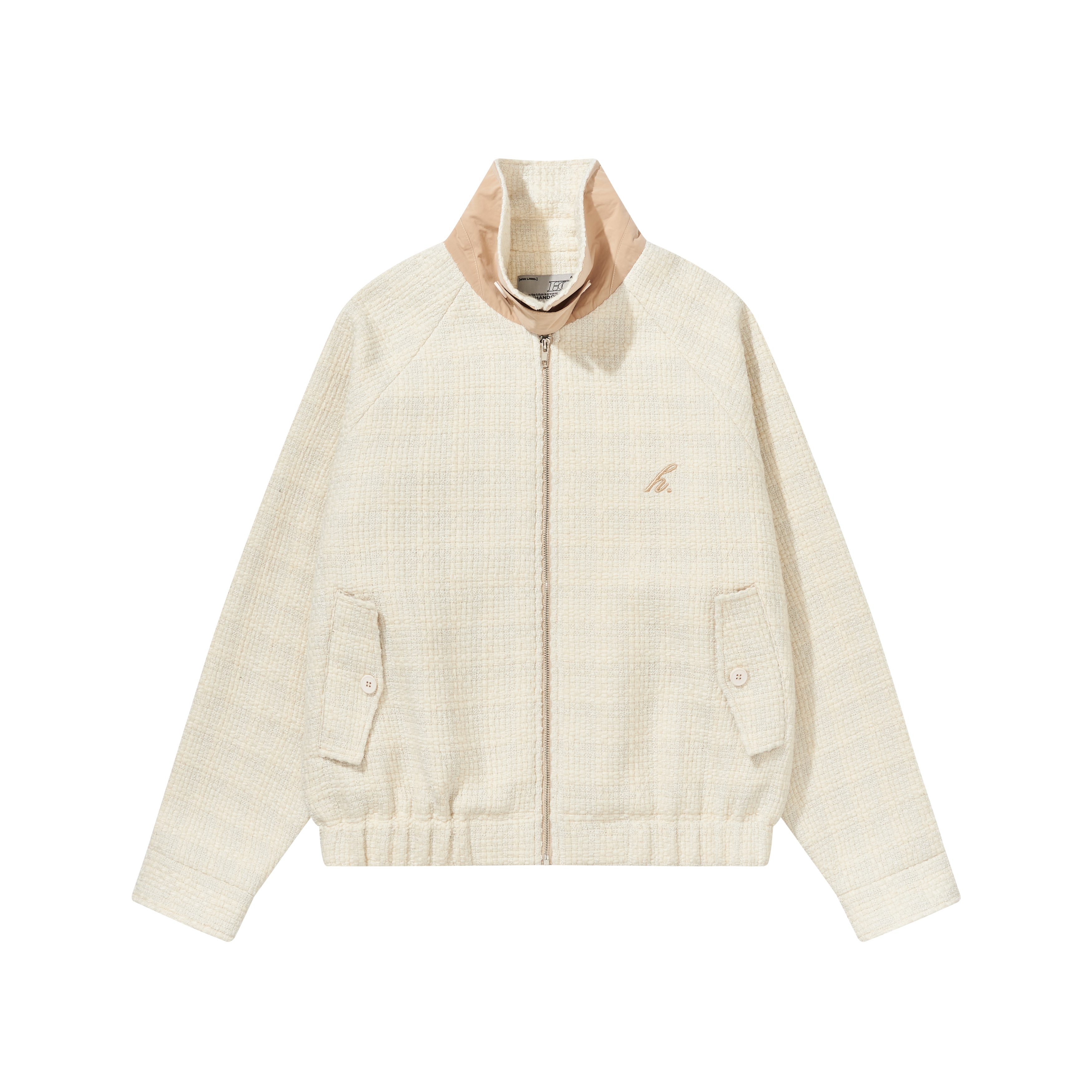 HARSH AND CRUEL Tweed Loose Harrington Jacket Unisex HL234050554