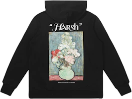 HARSH AND CRUEL Vintage Abstract Floral Print Oversized Hoodie Unisex. HW221020153 HARSH AND CRUEL Vintage Abstract Floral Print Oversized Hoodie Unisex. HW221020153