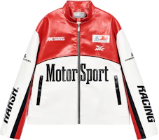HARSH AND CRUEL Vintage Racing Embroidered Leather Jacket HL244050322 HARSH AND CRUEL Vintage Racing Embroidered Leather Jacket HL244050322