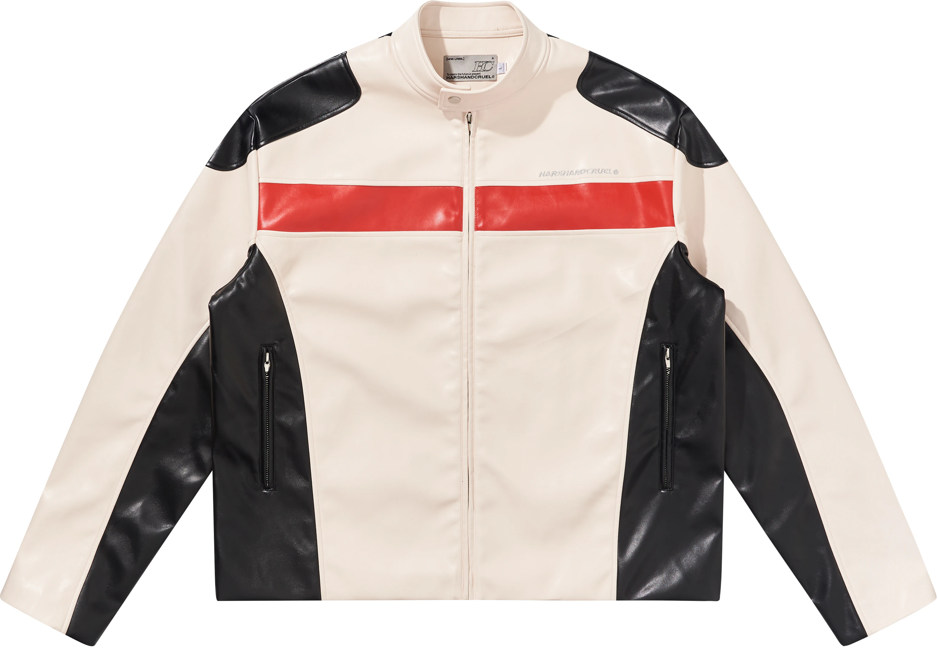 harsh-and-cruel-vintage-racing-moto-silver-print-leather-jacket-unisex-white-hz-233210432
