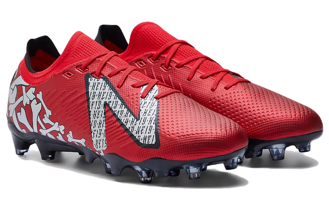 Lookbook New Balance Tekela V4 Pro Low FG 人造草坪 舒適百搭 潮流 足球鞋 男款 紅色
