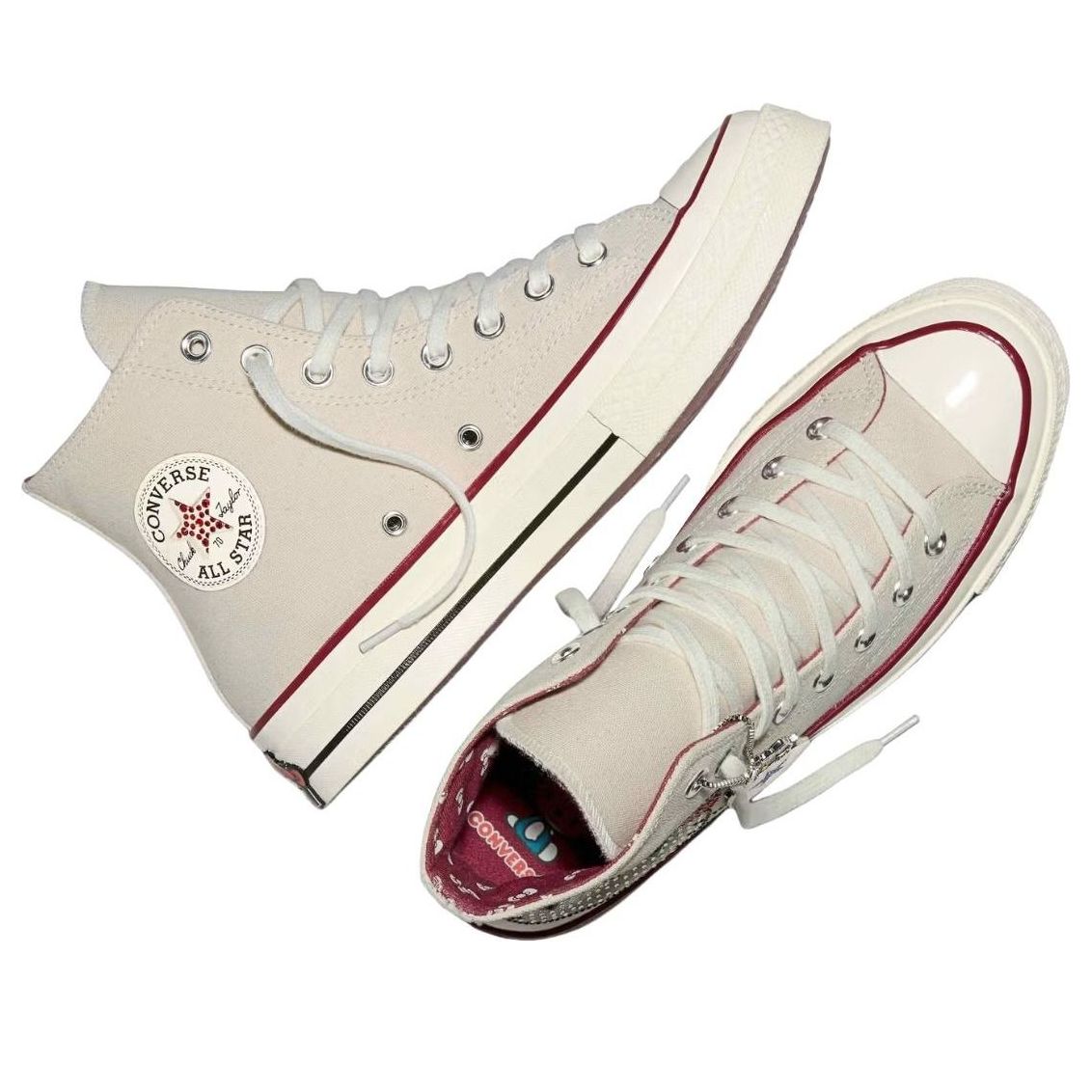 Lookbook 三麗鷗 x Converse Chuck 70 Hi Hello Kitty 施華洛世奇 米白色 A17695C