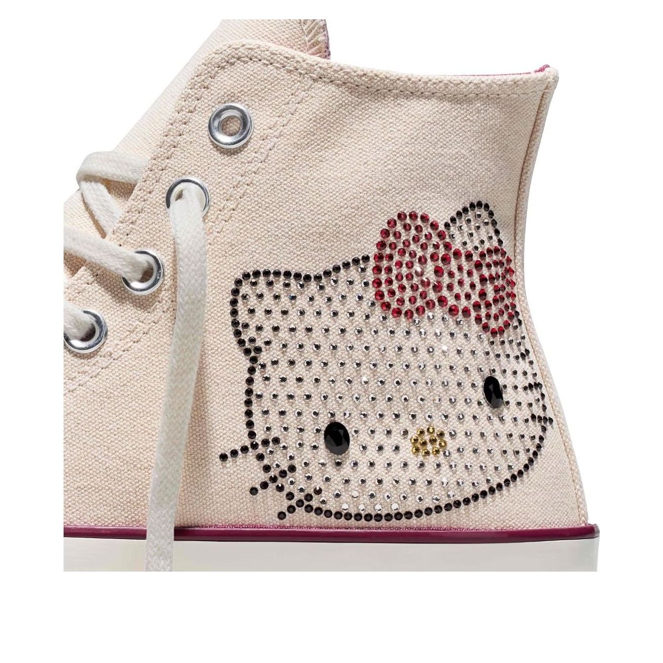 Shop 三麗鷗 x Converse Chuck 70 Hi Hello Kitty 施華洛世奇 米白色 A17695C