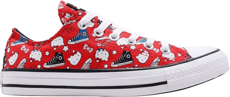 헬로키티 x 컨버스 척테일러 로우 레드 (Hello Kitty x Converse Chuck Taylor Low Red ) 163913C Buy 헬로키티 x 컨버스 척테일러 로우 레드 (Hello Kitty x Converse Chuck Taylor Low Red ) 163913C