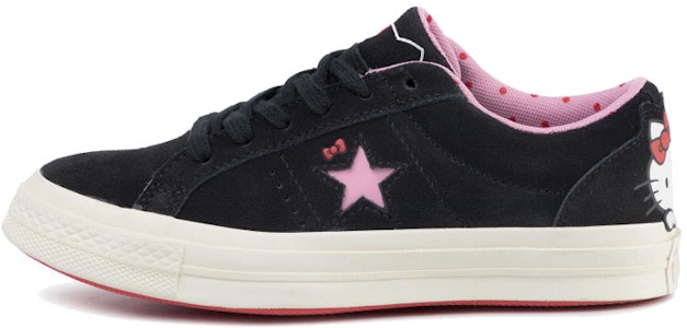 Hello Kitty x Converse One Star Suede Low 'Hitam' 162938C Buy Hello Kitty x Converse One Star Suede Low 'Hitam' 162938C