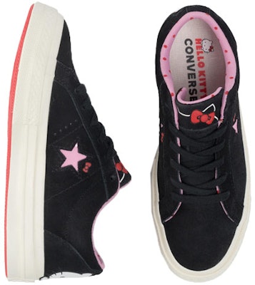 Hello Kitty x Converse One Star Suede Low 'Black' 162938C Shop Hello Kitty x Converse One Star Suede Low 'Black' 162938C