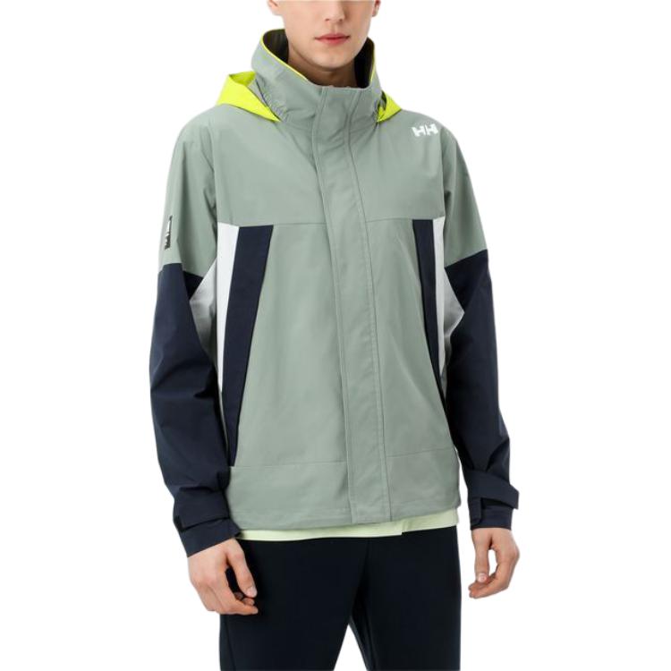 Shop Helly Hansen拼色戶外拉鍊連帽外套. HC4SSJK25M