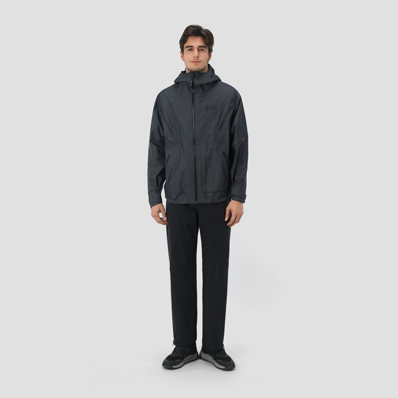 Shop Helly Hansen Gorpcore 寬鬆版連帽拉鍊外套 灰色 HC4AEJK34M