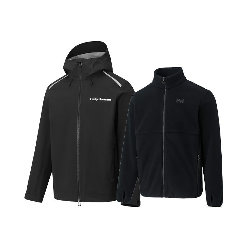 Helly Hansen  Waterproof Breathable Outdoor 3-in-1 Jacket with Fleece Liner HE4WEJJ42M