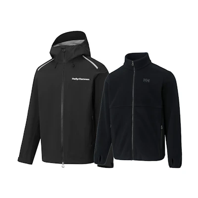 Helly Hansen Waterproof Breathable Outdoor 3-in-1 Jacket with Fleece Liner HE4WEJJ42M