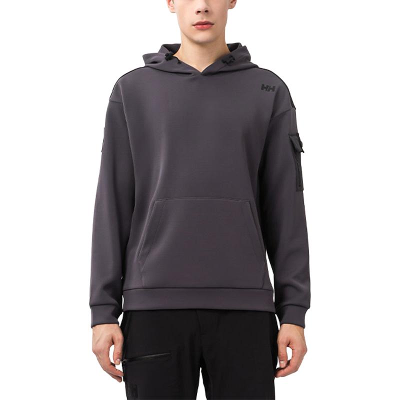 Helly Hansen Arctic Ocean Logo Windproof Fleece Hoodie Men’s Grey HC3WTHD11M