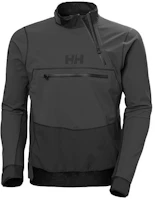 Helly Hansen Black Logo Print Waterproof Jacket with High Collar HN2SGSM12M Helly Hansen Black Logo Print Waterproof Jacket with High Collar HN2SGSM12M