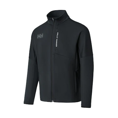 Helly Hansen Black Outdoor Logo Stand Collar Long-Sleeve Jacket HC4SAKT32M