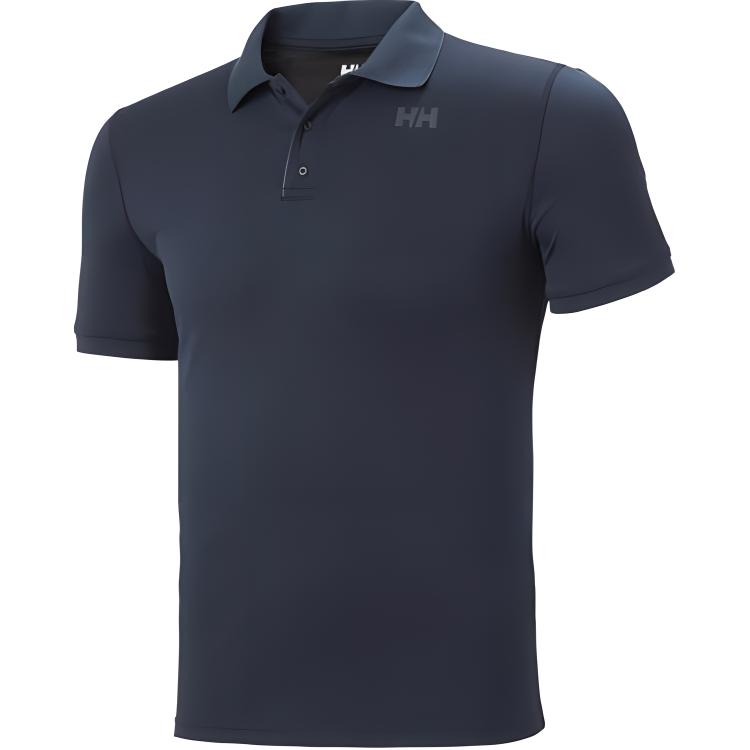 Helly Hansen Blue Logo Print Short-Sleeve Polo Shirt 49350-598