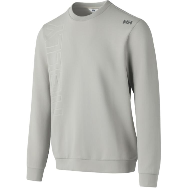 Helly Hansen Grey Crewneck Sweatshirt with Minimalist Letter Design HC3WAHT11M