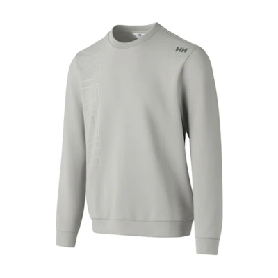 Helly Hansen Grey Crewneck Sweatshirt with Minimalist Letter Design HC3WAHT11M