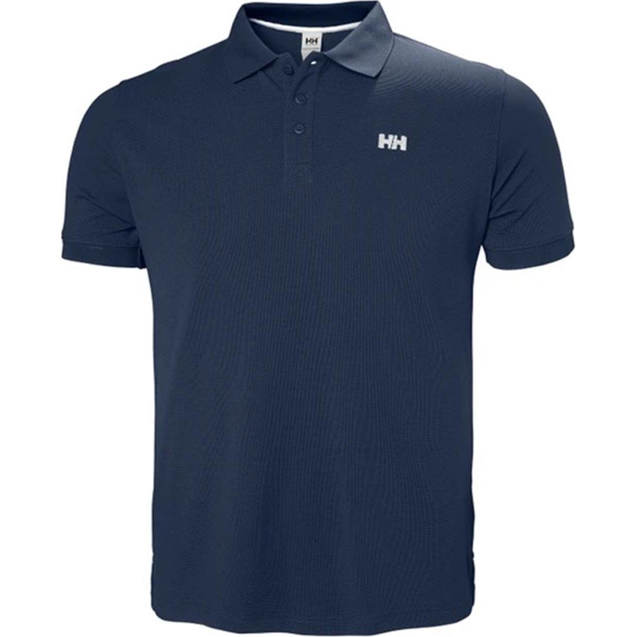 Helly Hansen Navy Blue Polo Shirt with Letter Print and Solid Color Design 50584-597