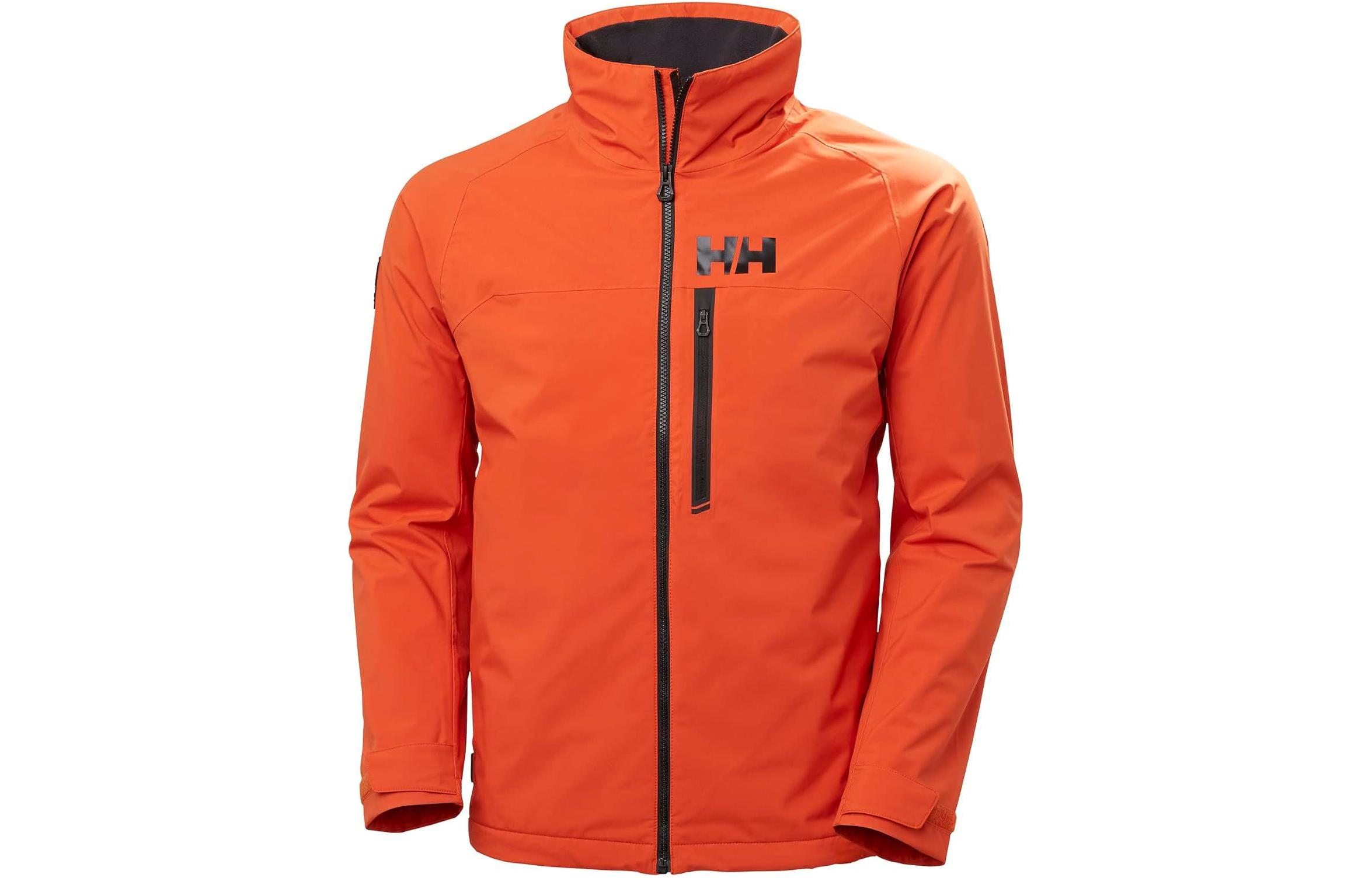Helly Hansen Orange Letter Print Waterproof Zip Jacket B095STQPGM