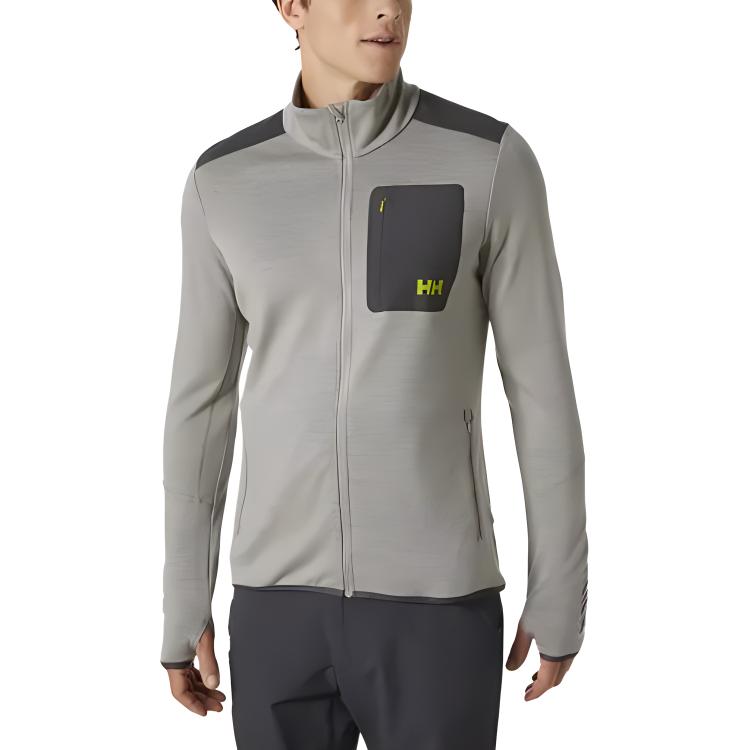 Helly Hansen Slim Fit Zip-Up Jacket with Stand Collar in Gray 49450-885