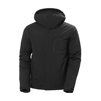 HELLY HANSEN Solid Windbreaker Hooded Zip Jacket Black 65782