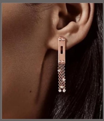 愛馬仕18K玫瑰金耳環男士款 - 簡約純玫瑰金設計。 105160200 Shop 愛馬仕18K玫瑰金耳環男士款 - 簡約純玫瑰金設計。 105160200