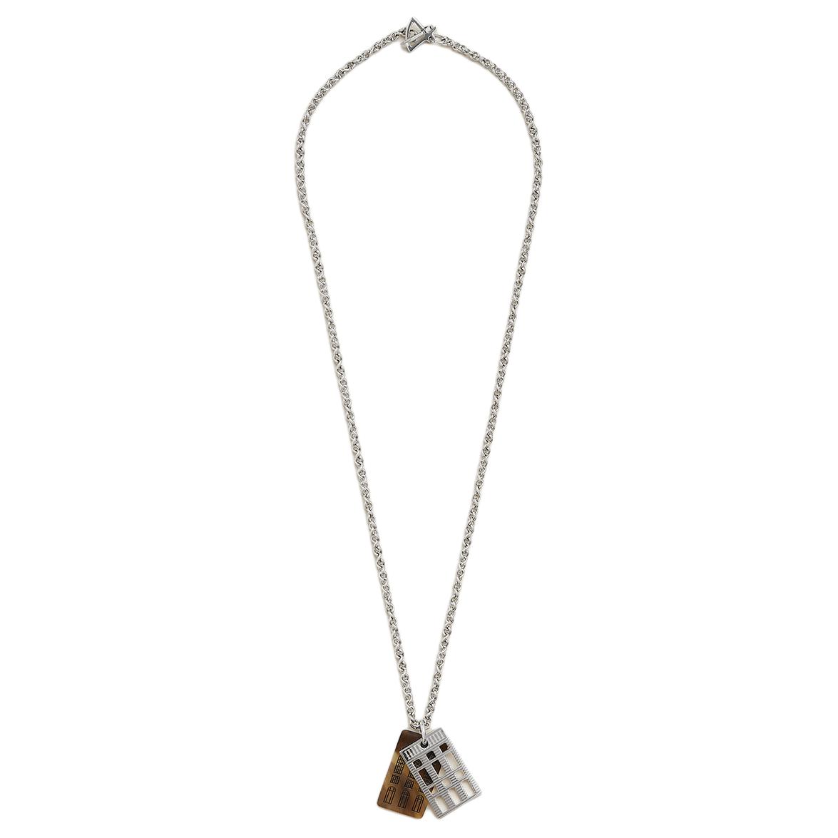 Lookbook HERMES 24 Faubourg Silver Necklace for Men - Metallic Minimalist Design 109550443