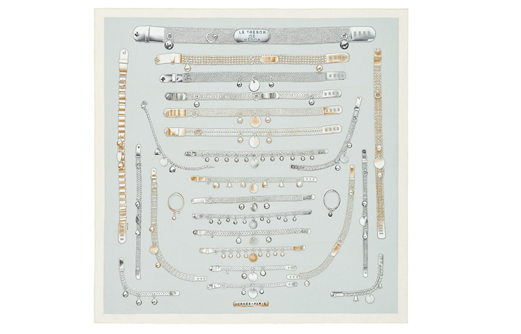 HERMES 90 Scarf Beloved Canines Gray H003457S-17 圖 2