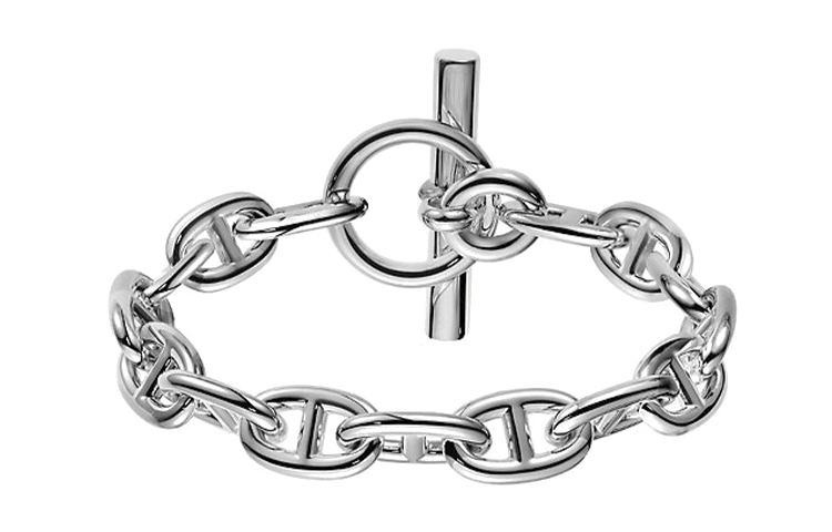 Order HERMES 925 Silver Bracelet for Men - Sweet and Stylish Korean-Japanese Design H101994B-000