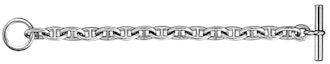 Lookbook HERMES 925 Silver Bracelet for Men - Sweet and Stylish Korean-Japanese Design H101994B-000