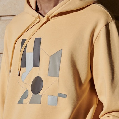 에르메스 바나나 옐로우 지오메트릭 프린트 디자인 후디. H457800HA0D Shop 에르메스 바나나 옐로우 지오메트릭 프린트 디자인 후디. H457800HA0D