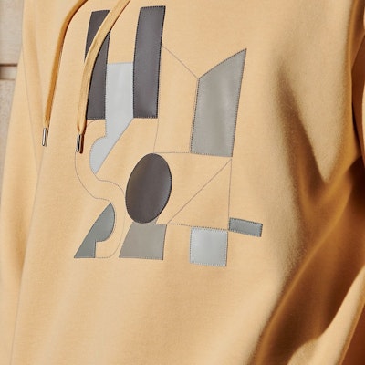 에르메스 바나나 옐로우 지오메트릭 프린트 디자인 후디. H457800HA0D Purchase 에르메스 바나나 옐로우 지오메트릭 프린트 디자인 후디. H457800HA0D