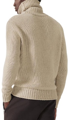 HERMES Beige Faded Floral Intarsia Turtleneck Sweater Long Sleeve. H365120HA38 Lookbook HERMES Beige Faded Floral Intarsia Turtleneck Sweater Long Sleeve. H365120HA38