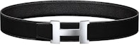 Buy HERMES Black Calfskin Belt with H Buckle, 3.8cm Width. H075387CAAF100 H074562CK05