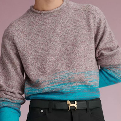 爱马仕 3.2cm宽黑色小牛皮双面腰带配银扣 H081753CIJ3-H073967CAAB095 Lookbook 爱马仕 3.2cm宽黑色小牛皮双面腰带配银扣 H081753CIJ3-H073967CAAB095