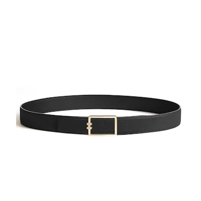 HERMES Black Calfskin Reversible Leather Belt 3.2CM. H010473CP2K H073996CAAF095