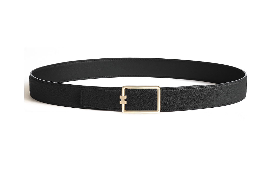 HERMES  Black Calfskin Reversible Leather Belt 3.2CM. H010473CP2K H073996CAAF095 圖 2